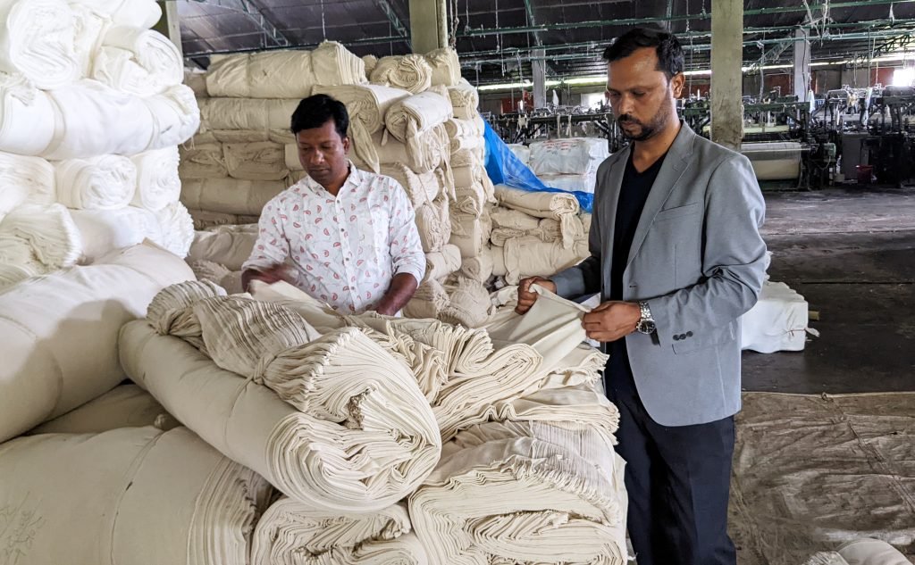 ATM textile manufacturing — Fabric handling