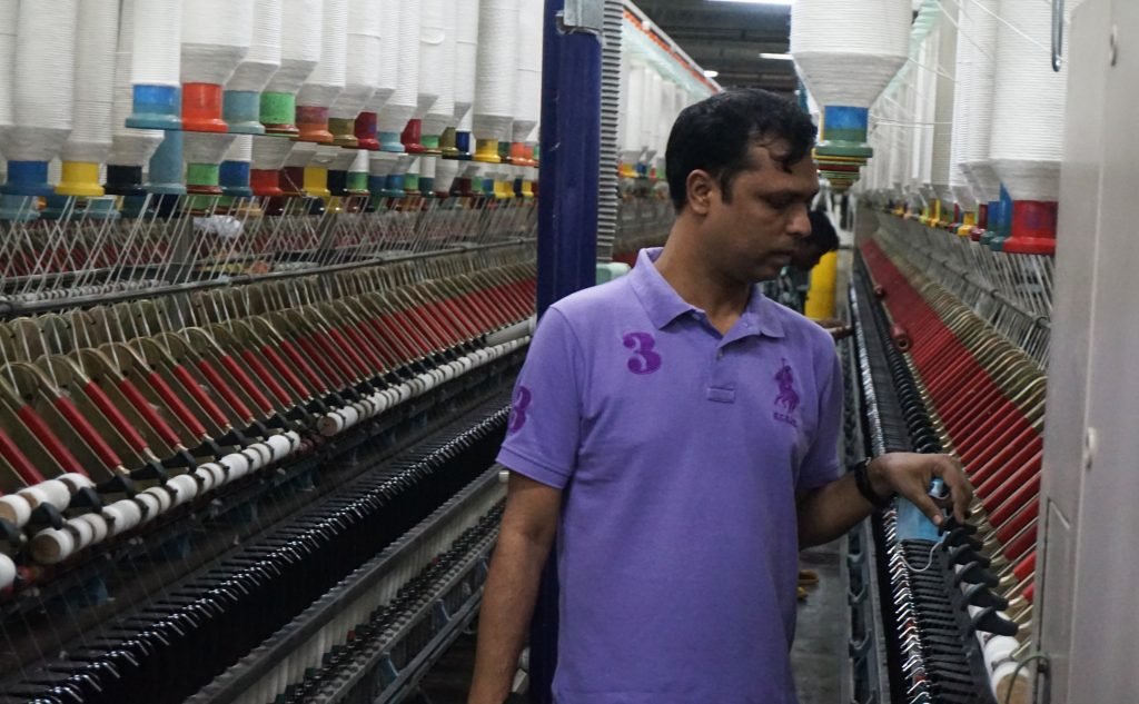 ATM cotton spinning production line
